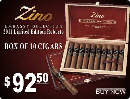 Zino Embassy Selection 2011 Limited Edition Robusto Cigar Box of 10 Cigars | TopQualityCigars.com