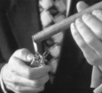 Lighting a Cigar